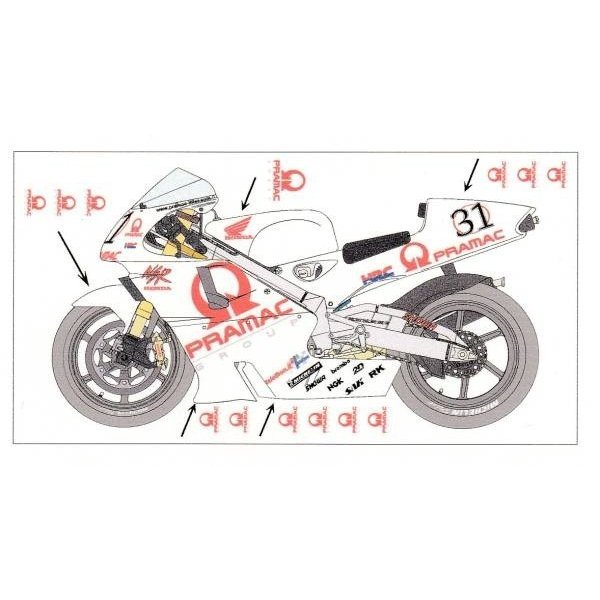 Photo1: 1/12 Honda NSR500 Harada 1st ride decal (1)