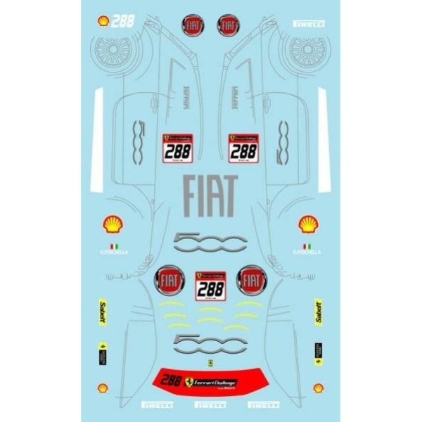 Photo3: 1/64 Ferrari 458 J.Fisichella FIAT500 decal (3)