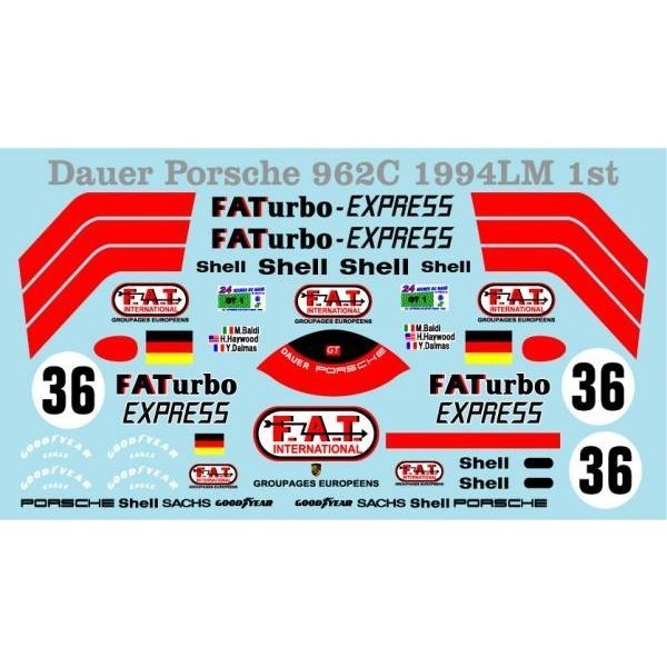 Photo3: 1/64 Dauer Porsche 962C '94LM 1st Decal (3)
