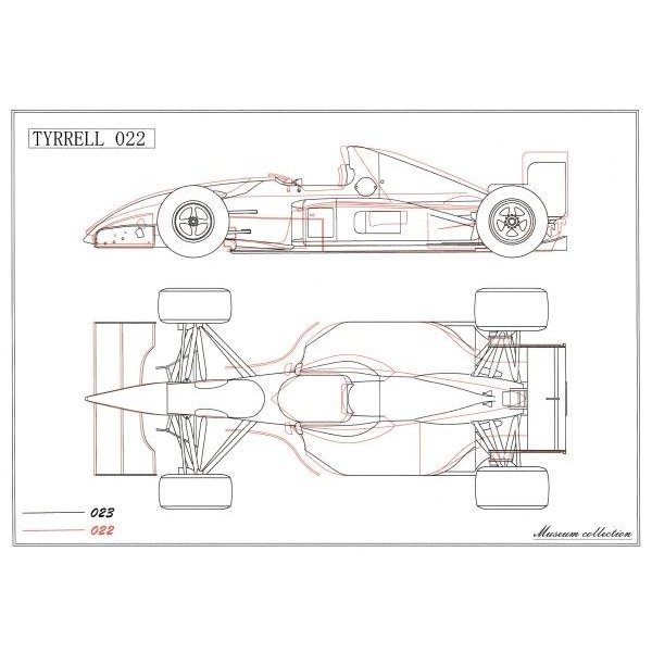 Photo1: 1/20 Tyrell 022 Katayama Ukyo Decal (1)