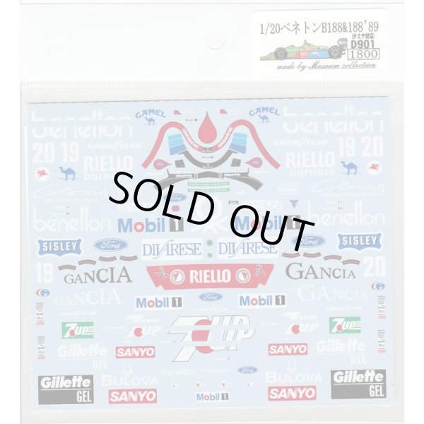 Photo3: 1/20 Benetton B188&188 '89 Decal (3)