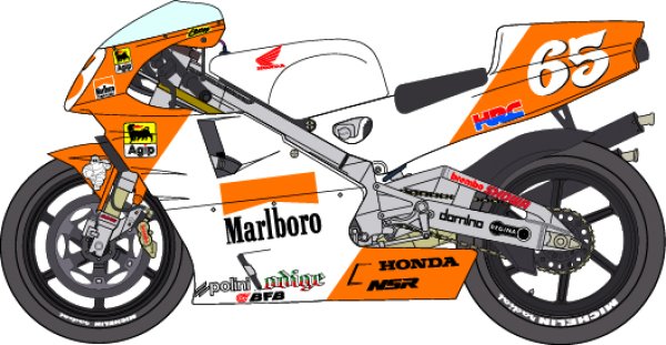 Photo2: 1/12 Honda NSR500 '95 Marlboro Team Pirelli Decal (2)