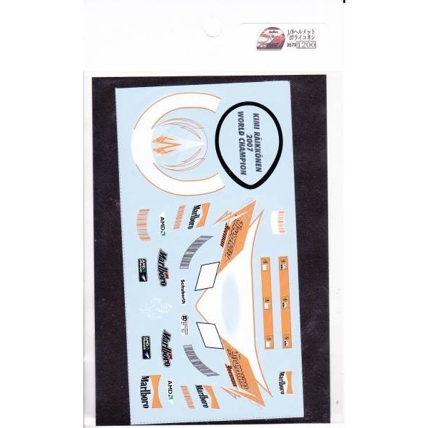 Photo3: 1/8 helmet '07 Raikkonen decal (3)