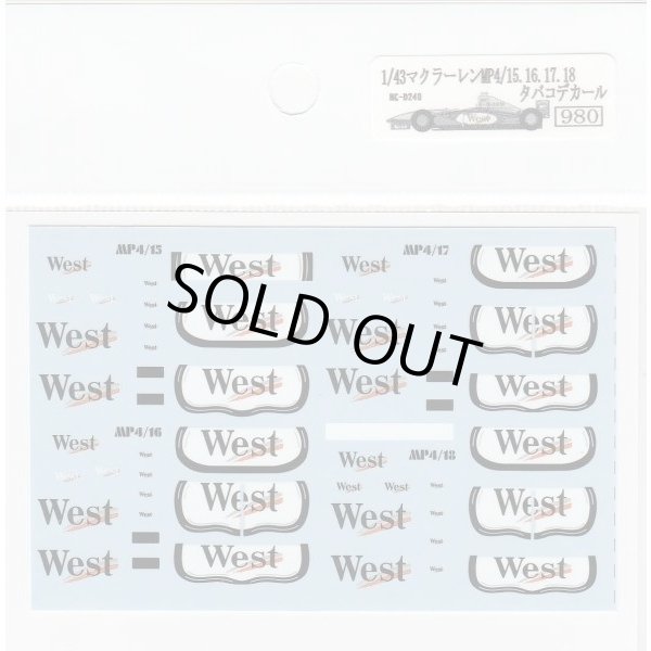 Photo6: 1/43 McLaren MP4/15,MP4/16,MP4/17,MP4/18 Tobacco Decal (6)