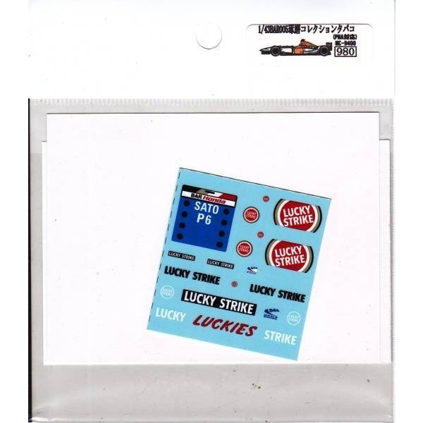 Photo3: 1/43BAR005 Takuma Collection Tobacco Decal (3)