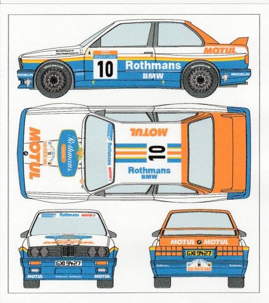 Photo1: 1/24 BMW M3'87 Tour de Corse decal (1)