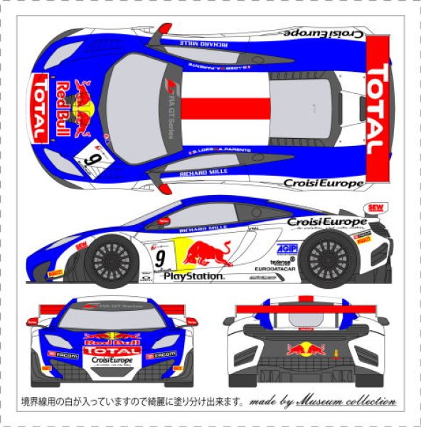 1 24 Mclaren Mp4 12c Gt3 Red Bull S Loeb Decal Museumcollection