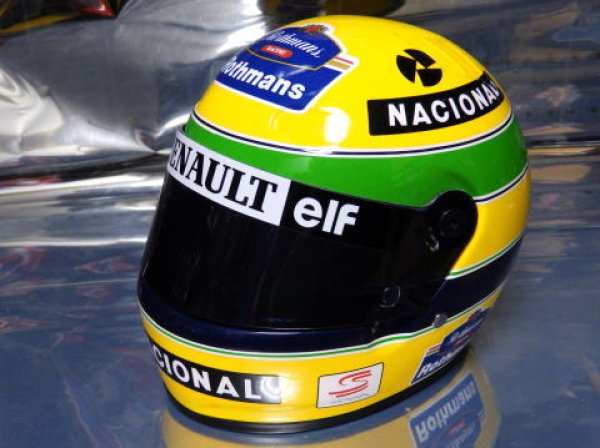 Photo1: 1/2 helmet A.Senna Tobacco Decal (1)