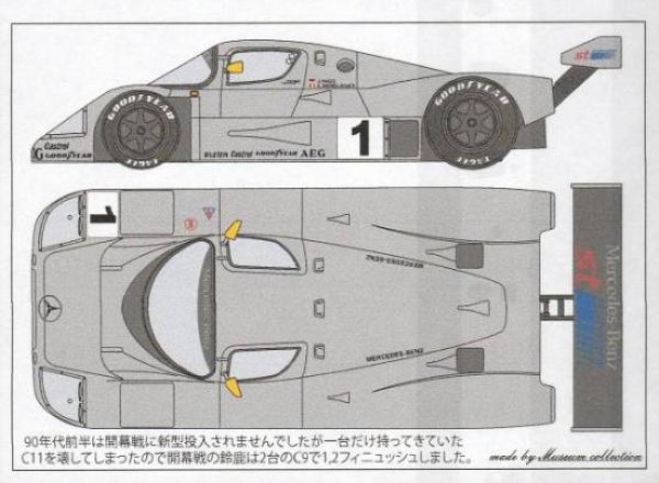 Photo2: 1/24 Sauber Mercedes C9 '90 Suzuka Decal (2)