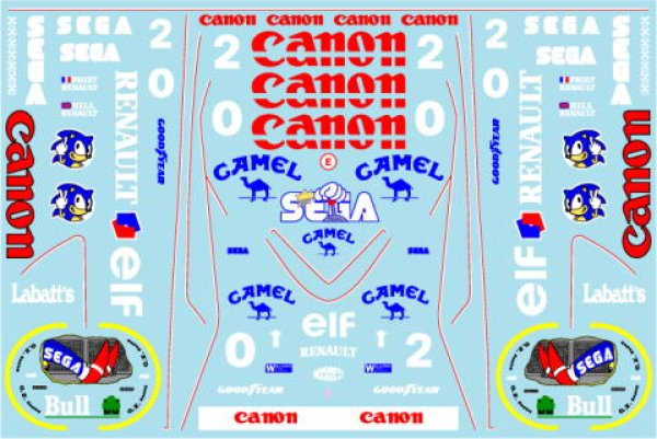 Photo8: 1/24 Williams FW15C decal (8)