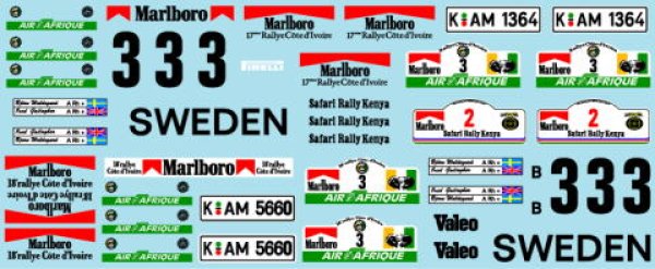 Photo11: 1/24 Toyota TA64 Celica '85'86 Safari&Cote d'Ivoire Decal (11)