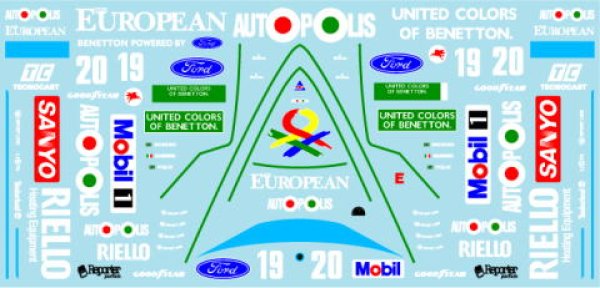 Photo2: 1/24 Benetton B190 decal (2)