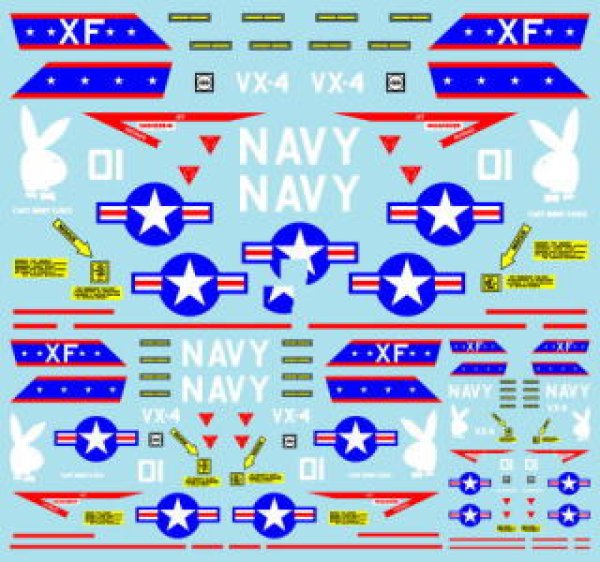 Photo1: 1/48, 72, 144 F - 14 A Black Bunny decal (1)