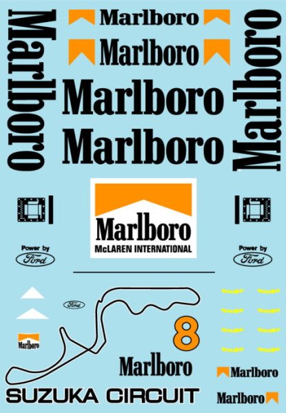Photo4: 1/43 McLaren MP 4/8 Suzuka Marlboro decal (4)