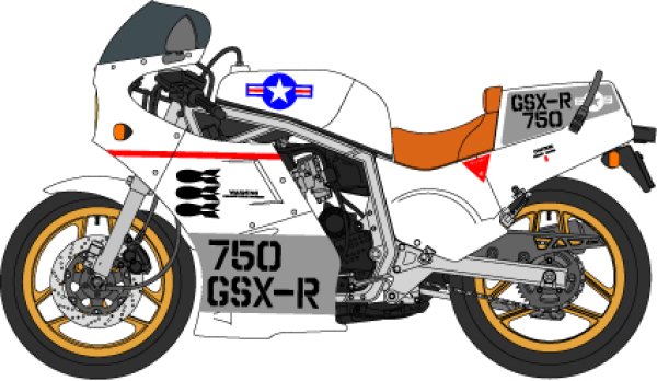 Photo1: 1/12 Suzuki GSX-R750 GAG Color Decal (1)