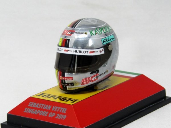 Photo5: 1/8 Helmet '19 Vettel Singapore GP Decal (5)
