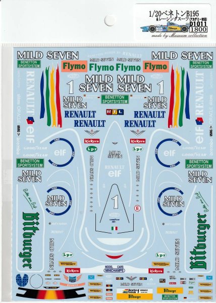Photo10: 1/20 Benetton B195 & Racing Suit Decal (10)