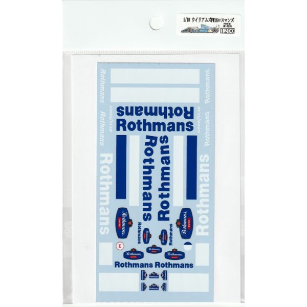 Photo4: 1/18 Williams FW16 Tobacco Decal (4)