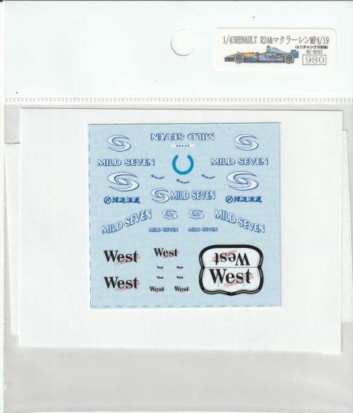 Photo5: 1/43 McLaren MP4/19&Renault R24 Tobacco Decal (5)