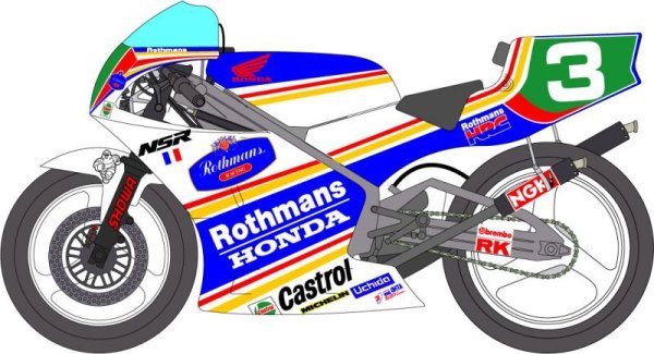Photo1: 1/12 NSR250 Rothmans Honda '91 Champion Decal (1)