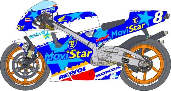 Photo1: 1/12 Movistar Honda NSR500 Decal (1)