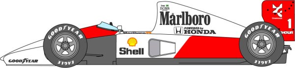 Photo1: 1/20 McLaren MP4/6 Decal (1)