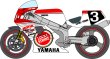 Photo1: 1/12 Yamaha YZF Team Roberts '88 Suzuka 8 Hours Decal (1)