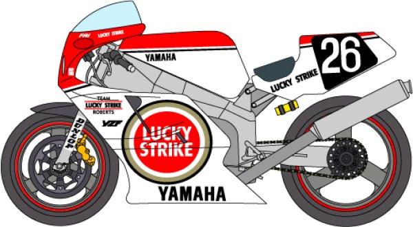 Photo1: 1/12 Yamaha YZF Team Roberts'87Suzuka 8 Hours decal (1)