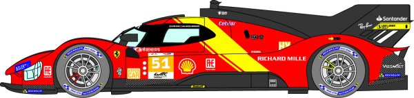 Photo1: 1/24 Ferrari 499P '23 Le Mans Decal (1)