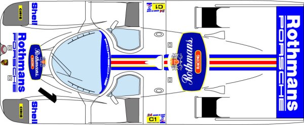 Photo1: 1/24 Porsche 962 '86, '87 Le Mans Decal (1)
