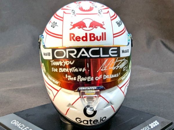 Photo2: 1/4 scale helmet with visor for Verstappen 2025 Japanese Grand Prix (2)