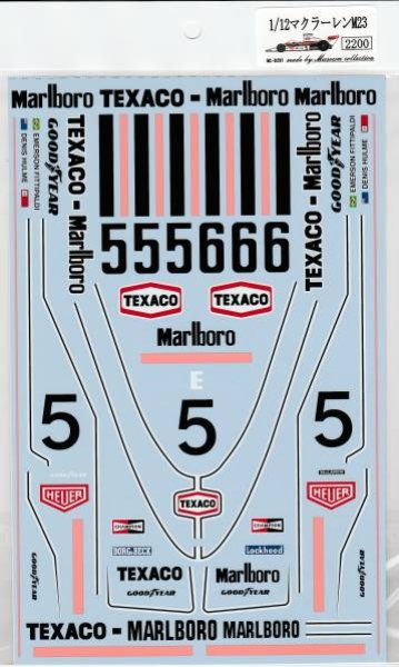 Photo1: 1/12 McLaren M23 Decal (1)