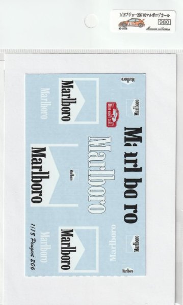 Photo5: Marlboro for 1/18 Peugeot 206 decal (5)