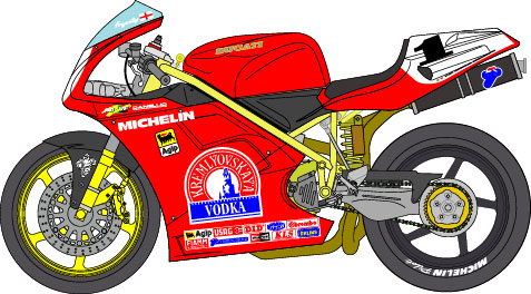 1/12 Ducati 916'95 Carl Fogarty Decal