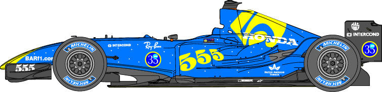 1/18 BAR006 China GP 555 A.Davidson Decal