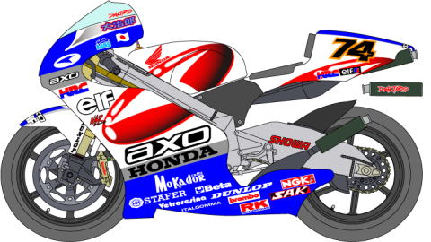 1/12 Honda NSR 250'00 Daijiro Kato decal