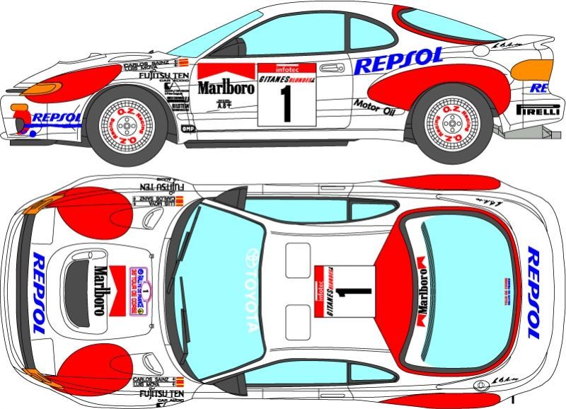 1/24 Toyota Celica '92 Corsica decal