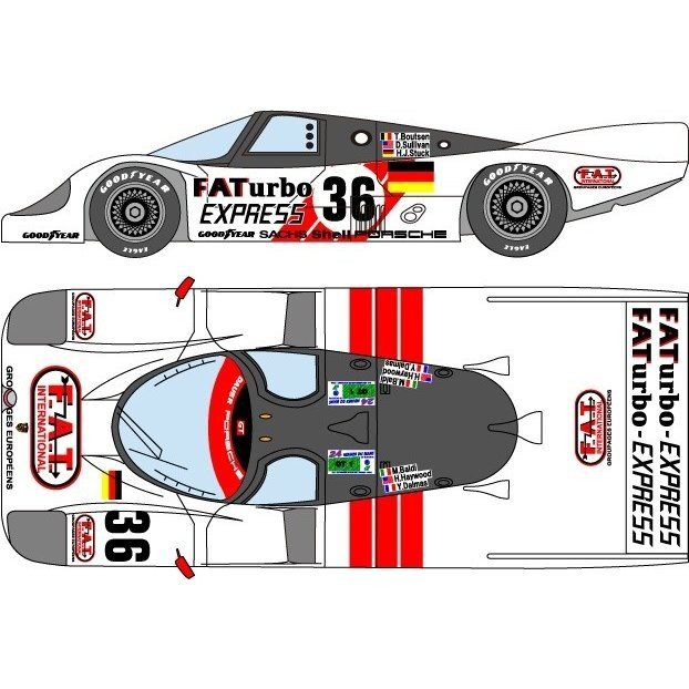 1/24 Porsche 962 Texaco decal 1990 /Tamiya/F1 