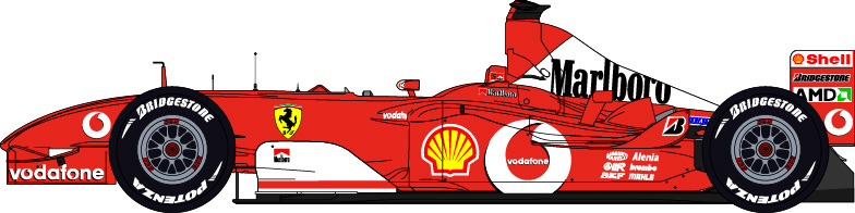 1/12 Ferrari F2002 Marlboro Decal